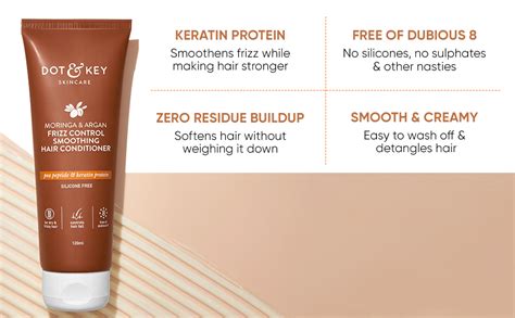 Buy Dot & Key Moringa & Argan Oil Fizz Control Smoothening Hair ...