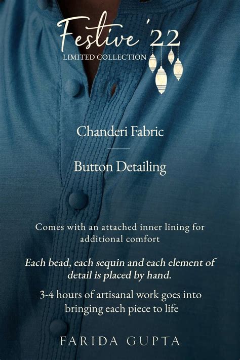 Buy Blue Handcrafted Chanderi Kurta for Men | FGMNK22-69 | Farida Gupta ...