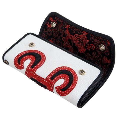 Biker Wallet Red Devil Stingray Leather