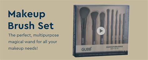 GUBB Makeup Brush Set Of 8 Makeup Brushes - Powder, Foundation, Flat ...