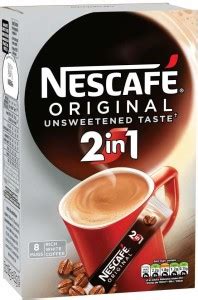 Nescafe Original Unsweetened 2in1 8 Mugs, 80g Instant Coffee Price in ...