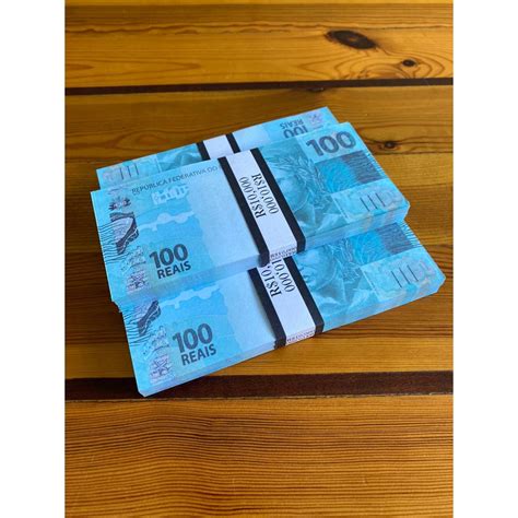 Dinheiro 100 Reais Notas Realista (Sem Valor) Tamanho Real - Escorrega ...