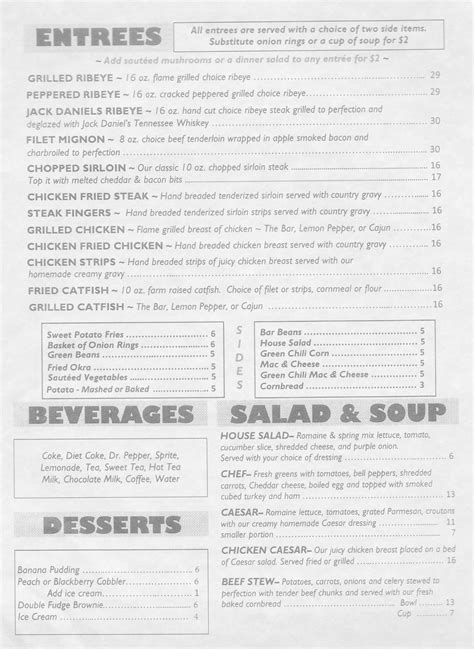 The Bar Menu – Midland Menus