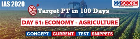 GS Score Target Prelims(PT) IAS UPSC in 100 Days: Day 51 Economy of ...