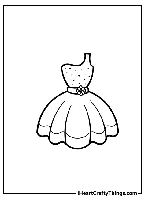 30 Dress Coloring Pages (Free To Download Printables)