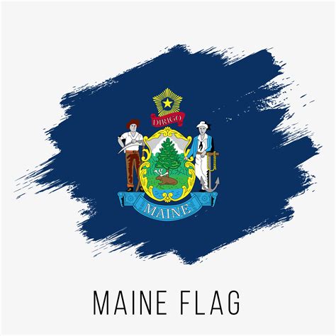 USA State Maine Grunge Vector Flag Design Template 18811267 Vector Art ...