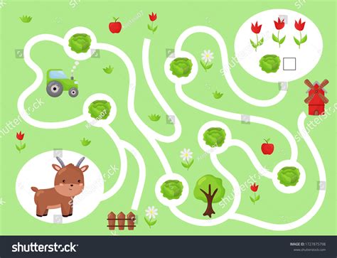 Goat Worksheets Maze: Over 130 Royalty-Free Licensable Stock ...