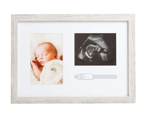 Buy Kate & Milo Rustic Bracelet ID and Sonogram Frame, Rustic Pregnancy ...