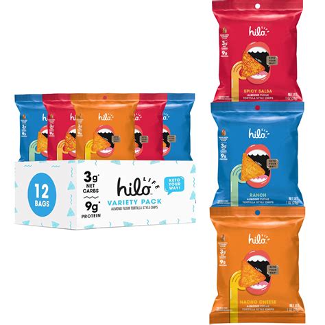 Buy Hilo Life, Low Carb Keto Friendly Tortilla Chip Snack Bags Nacho ...