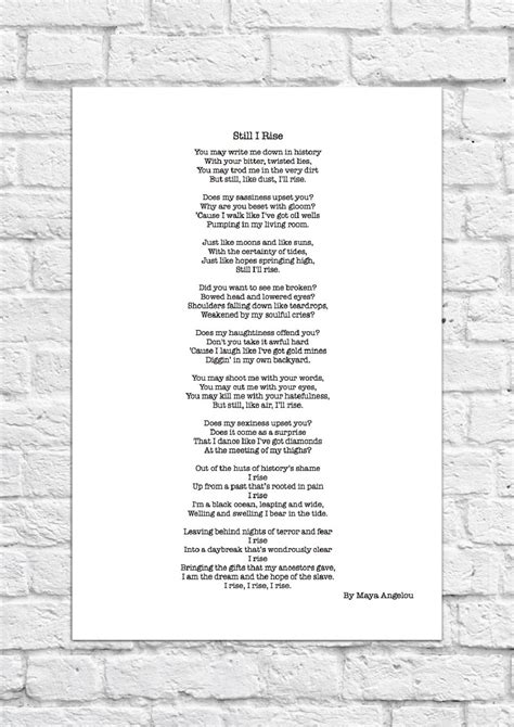 And Still I Rise Maya Angelou