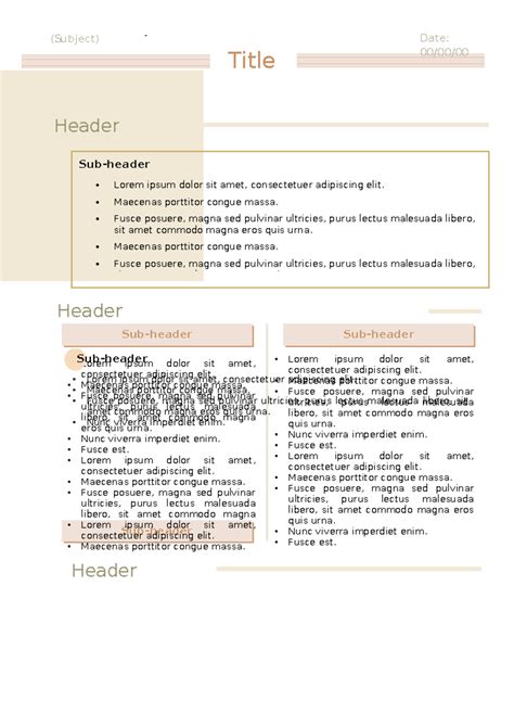 Ms Word Notes Template 1: Comprehensive Guide & Format Overview - Studocu