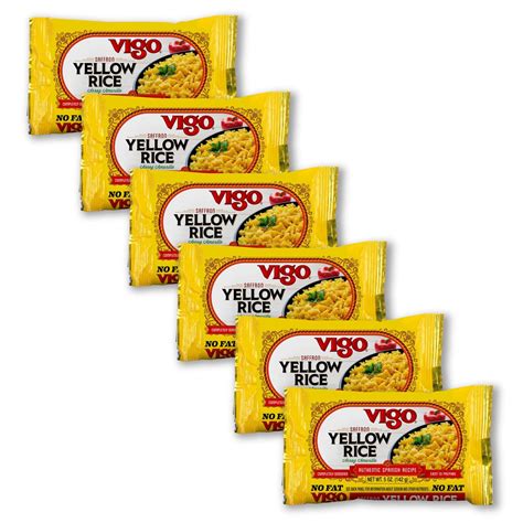 Vigo Authentic Saffron Yellow Rice 5oz (Pack of 6) - Low Fat, High ...