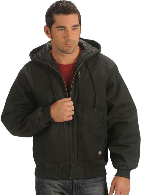 Dickies Men's Hooded Duck Jacket, Black, Medium at Amazon Men’s ...