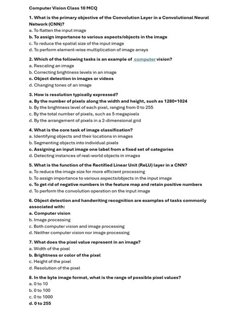 Image result for Computer Vision Class 10 MB Full Chapter