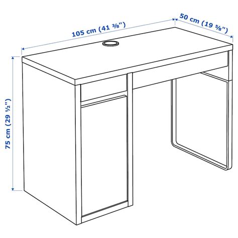 MICKE Desk, white, 105x50 cm. Buy here - IKEA