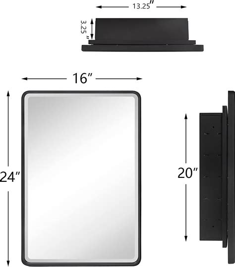 Buy TEHOME Farmhouse Brushed Gold Metal Framed Recessed Bathroom ...