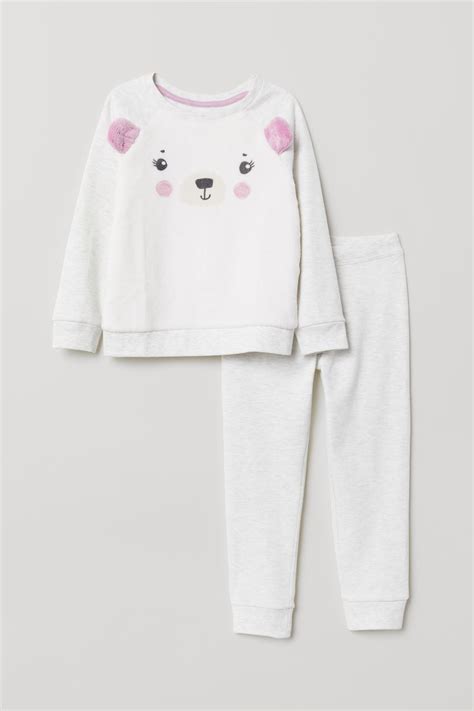 Pyjamas - White/Bear - Kids | H&M IN
