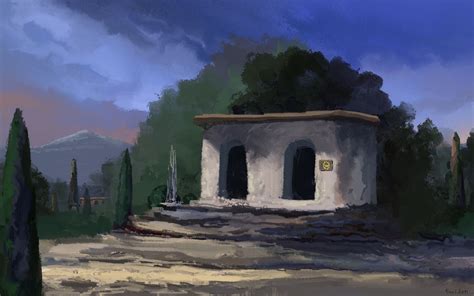 Download wallpaper 1920x1200 building, trees, art widescreen 16:10 hd ...