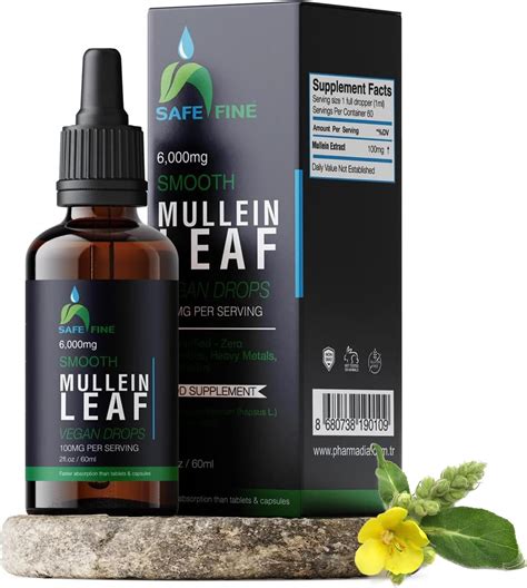 Amazon.com: safefine Mullein Leaf Extract 60ml | Effective Lung Cleanse, Lung Detox for ...