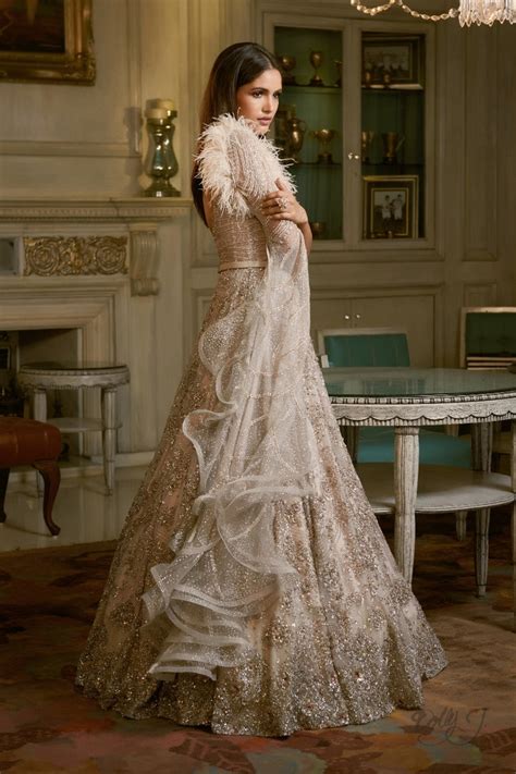 "Alizeh" Shimmer Tulle Full Length Bridal Gown