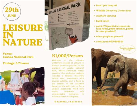 Leisure In Nature , Lusaka National Park, 29 June 2024 | AllEvents.in