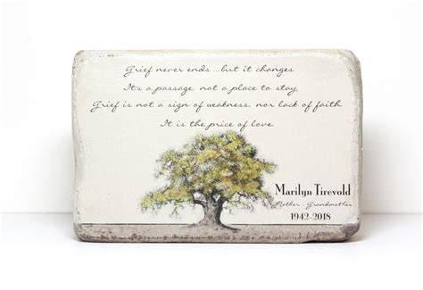 Personalized Memorial Gift. 6x9 Tumbled (Concrete) Paver. Remembrance ...