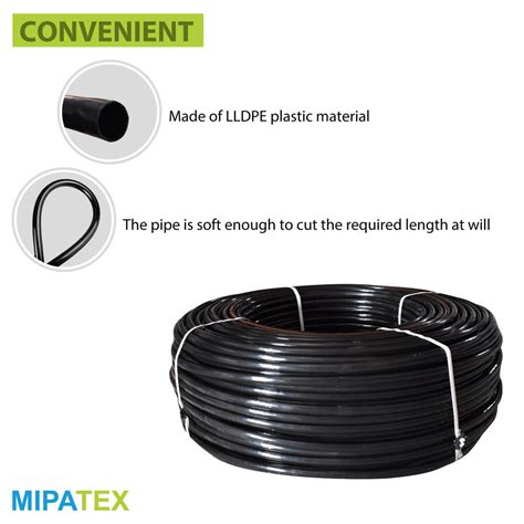 Mipatex inline drip irrigation pipe, dripper at each 40cm, 4 litre wat