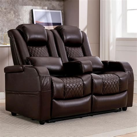 Amazon.com: Attliahome 57" RV Loveseat Recliner, Double Recliner ...
