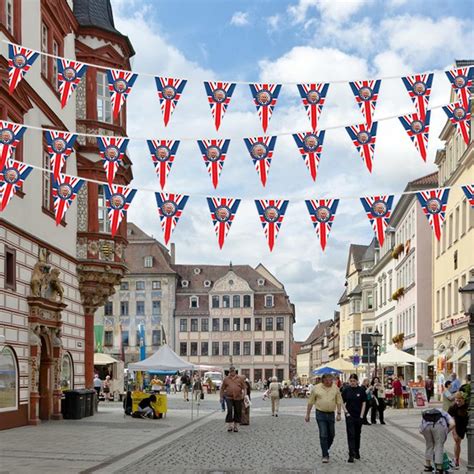 Triangle Flag Bunting Long Union Jack King Charles's | Ubuy India