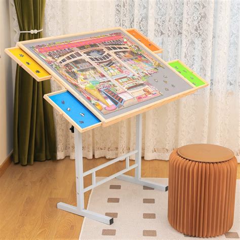 Amazon.com: Tilting Puzzle Table - Portable Jigsaw Puzzle Table 1500 ...