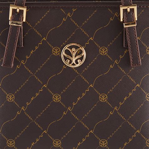 Brown Monogram Buckle Detailed Tote Bag | Ipekevi