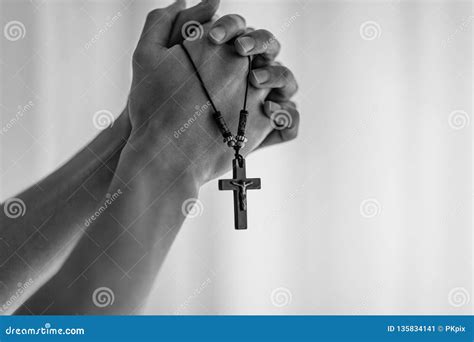 Black Praying Hands With Rosary