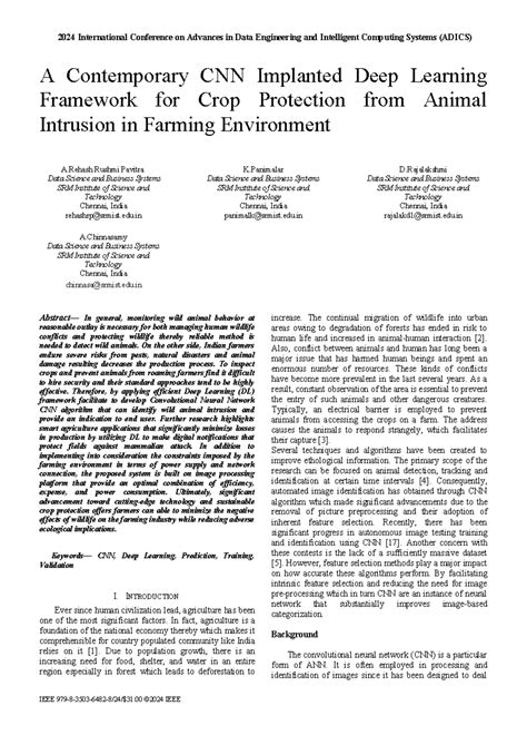 A Contemporary CNN Implanted Deep Learning Framework for Crop ...