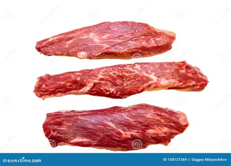 Steak Bottom Sirloin Flap Meat Bavet of Marbled Beef Stock Image ...
