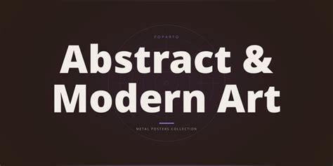 Abstract & Modern Art Metal Posters | Contemporary Wall Art – PopArto