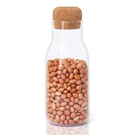 Buy Femora Borosilicate Glass Bottle Container with Cork, Capacity: 200 ...