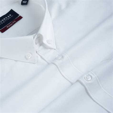 White Colour Cotton Oxford Button Down Collar Shirt For Men – Punekar ...