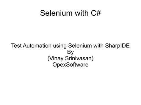 Image result for C# Selenium Examples