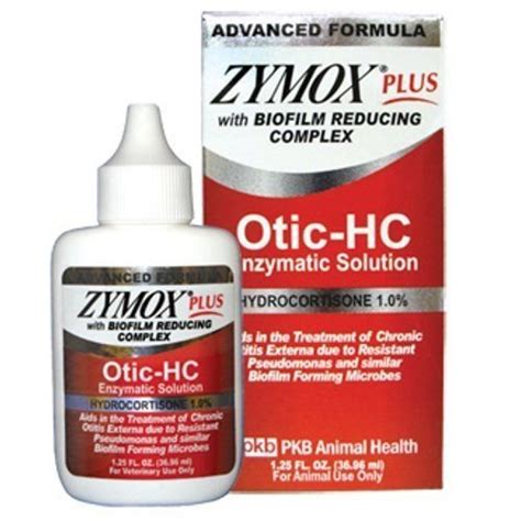 Buy ZYMOX 1.25 fl. oz Plus OTIC-HC Hydrocortisone 1.0% Dog Cat Ear ...