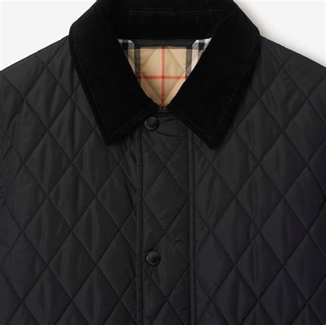 Quilted Nylon Barn Jacket in Black - Men | Burberry® Official