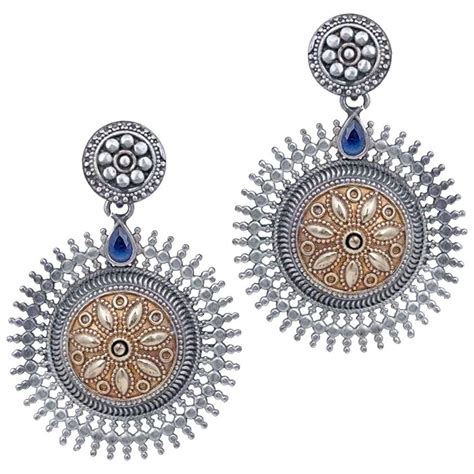 Peora German Silver Indian Traditional Two Tone Beautiful Circular ...