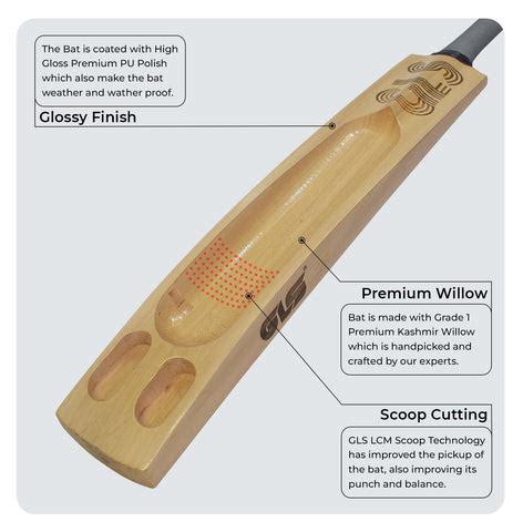 GLS Dominator Kashmir Willow Scoop Bat For Hard Tennis Ball – GLS Sports