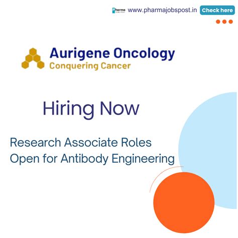 Explore Career Opportunities at Aurigene Oncology: Research Associate ...