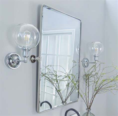 TEHOME 20x30'' Chrome Pivot Mirror Rectangle Bathroom Vanity Mirror ...