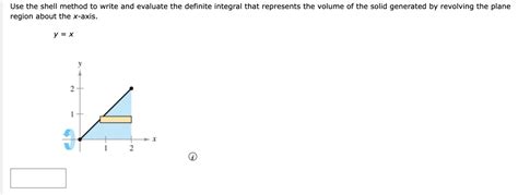 Image result for Write Integral Using Shell Method Y X 2