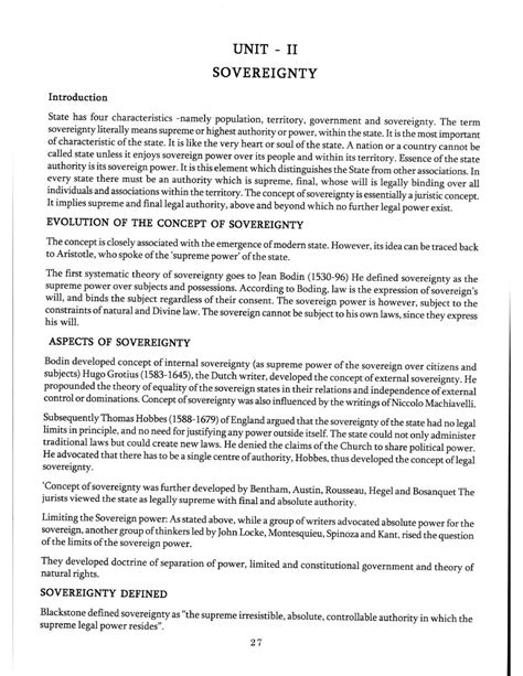 Sovereignty - Introduction To Political Science - Studocu
