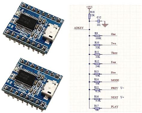 JQ6500 Voice Sound Module 16Mbit Music MP3 Play MCU Serial Control ...