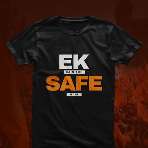 Ek Hain To Safe Hain T-Shirt [Black] – DharmApanah by The Jaipur Dialogues