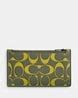 Buy Coach Zip-Around Signature Canvas Coin Pouch Card Case | Grey Color ...
