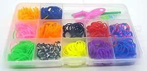 AmigozZ Rectangle Shape DIY Loom Band Kit with Colorful Rubber Bands ...